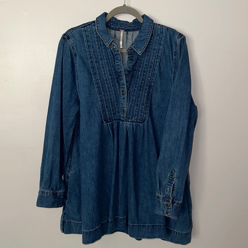 Free People Denim Tunic